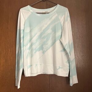 Elegant Women's Blue and White Sweatshirt